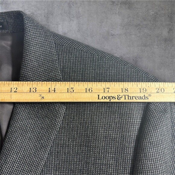 RALPH LAUREN Mens Blazer 48L Wool Sport Coat Two Button Casual Jacket Gray - Picture 8 of 13
